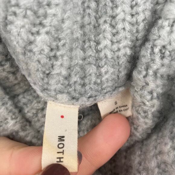 Moth Anthropologie Women's Gray Turtleneck Knit Sweater Size Small - Picture 4 of 8